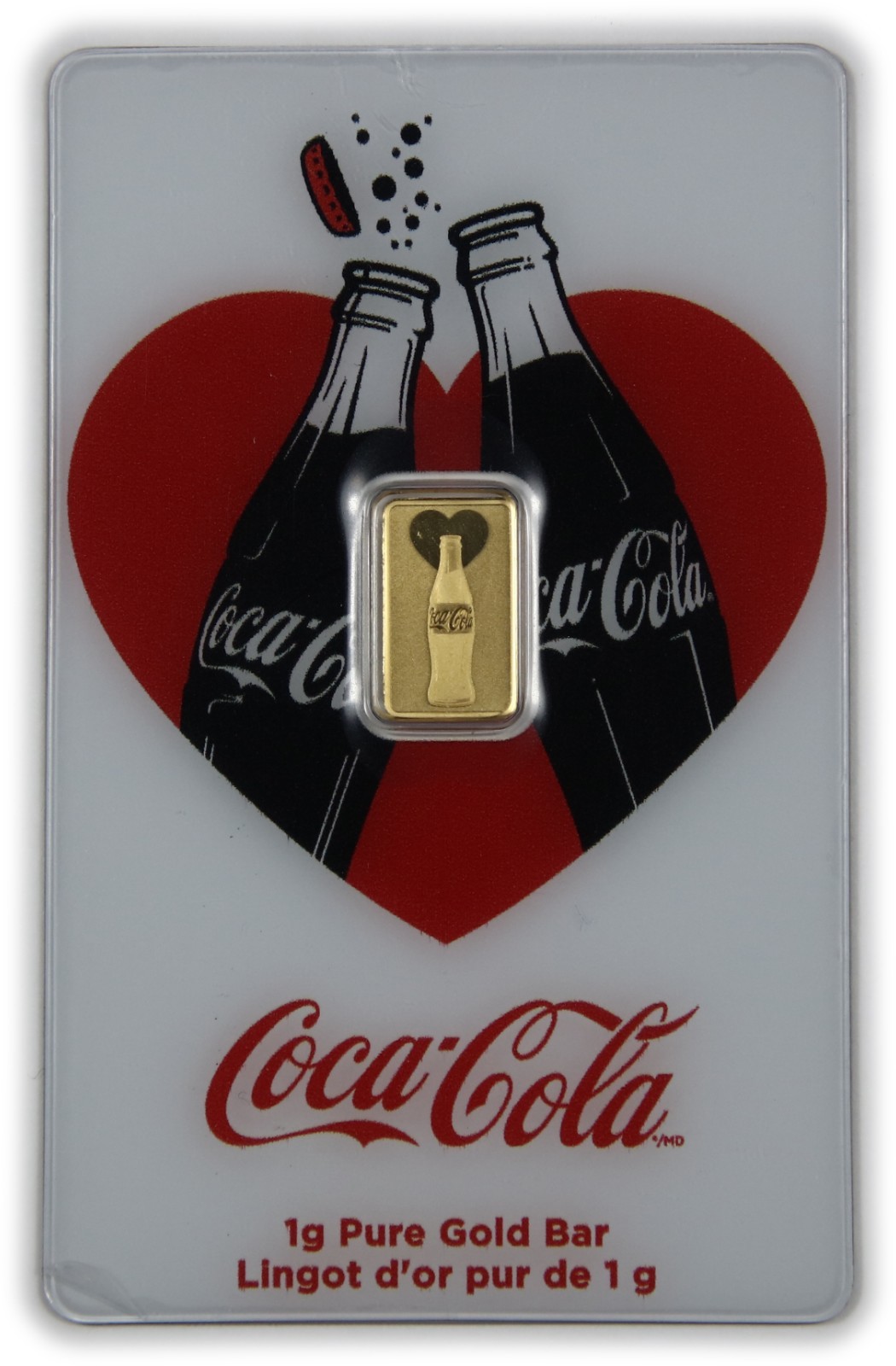 1 Gram PAMP Coca-Cola Valentine’s Love .9999 24k Gold Bar Assay Sealed #62101P