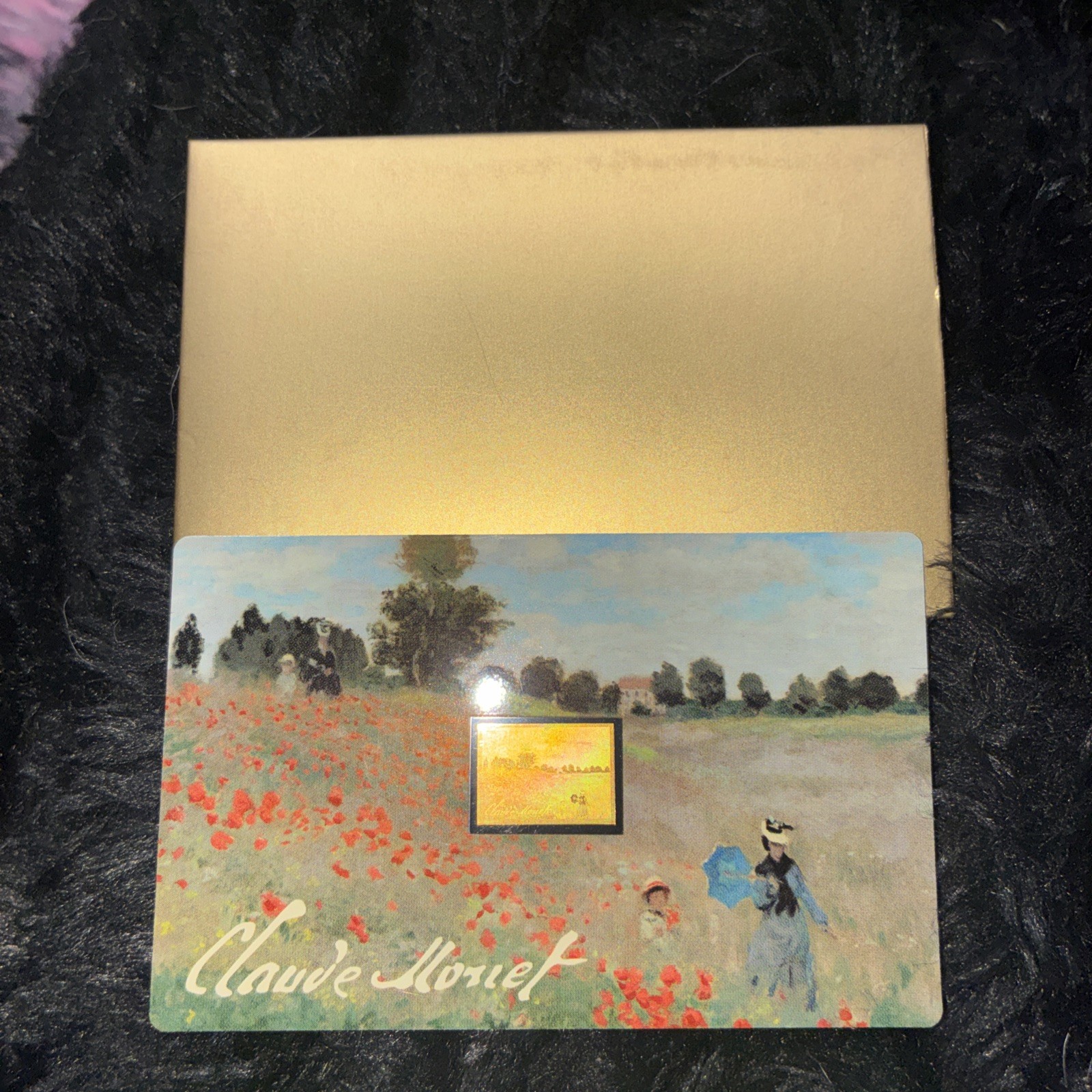 Monet The Poppy Field near Argenteuil 1/1000 Oz Gold Coin 3000 Francs Chad 2024