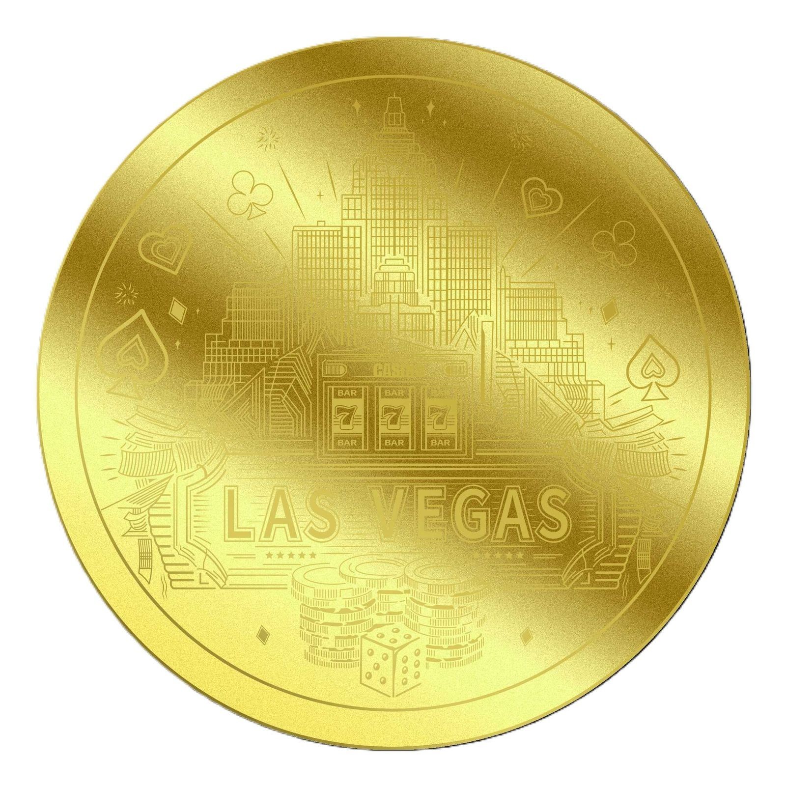 2026 Liberia Las Vegas 1/1000 oz Gold Coin in Card (9999 Mintage)