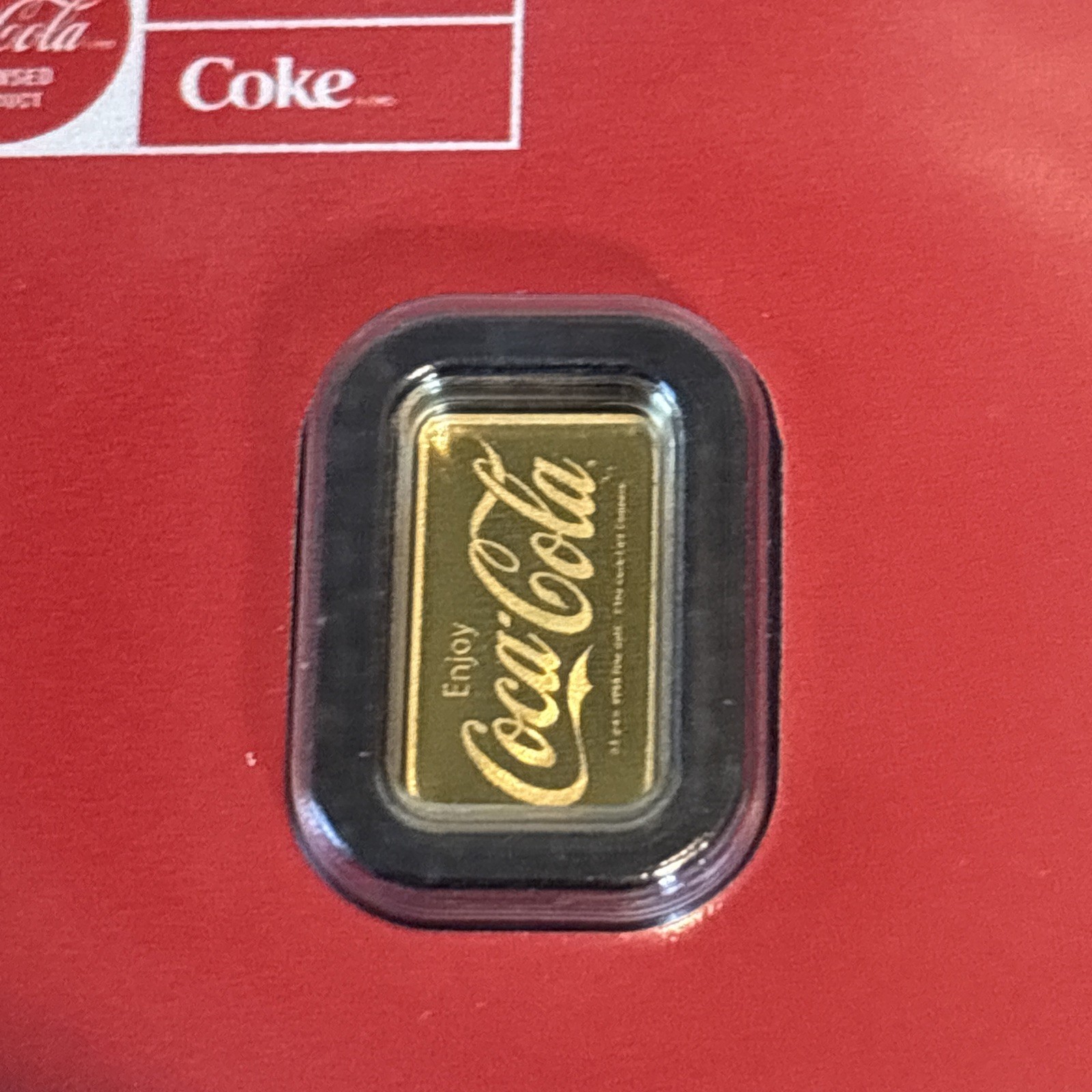 .5 g .9999 Gold Coca-Cola Bar Licensed Collectible