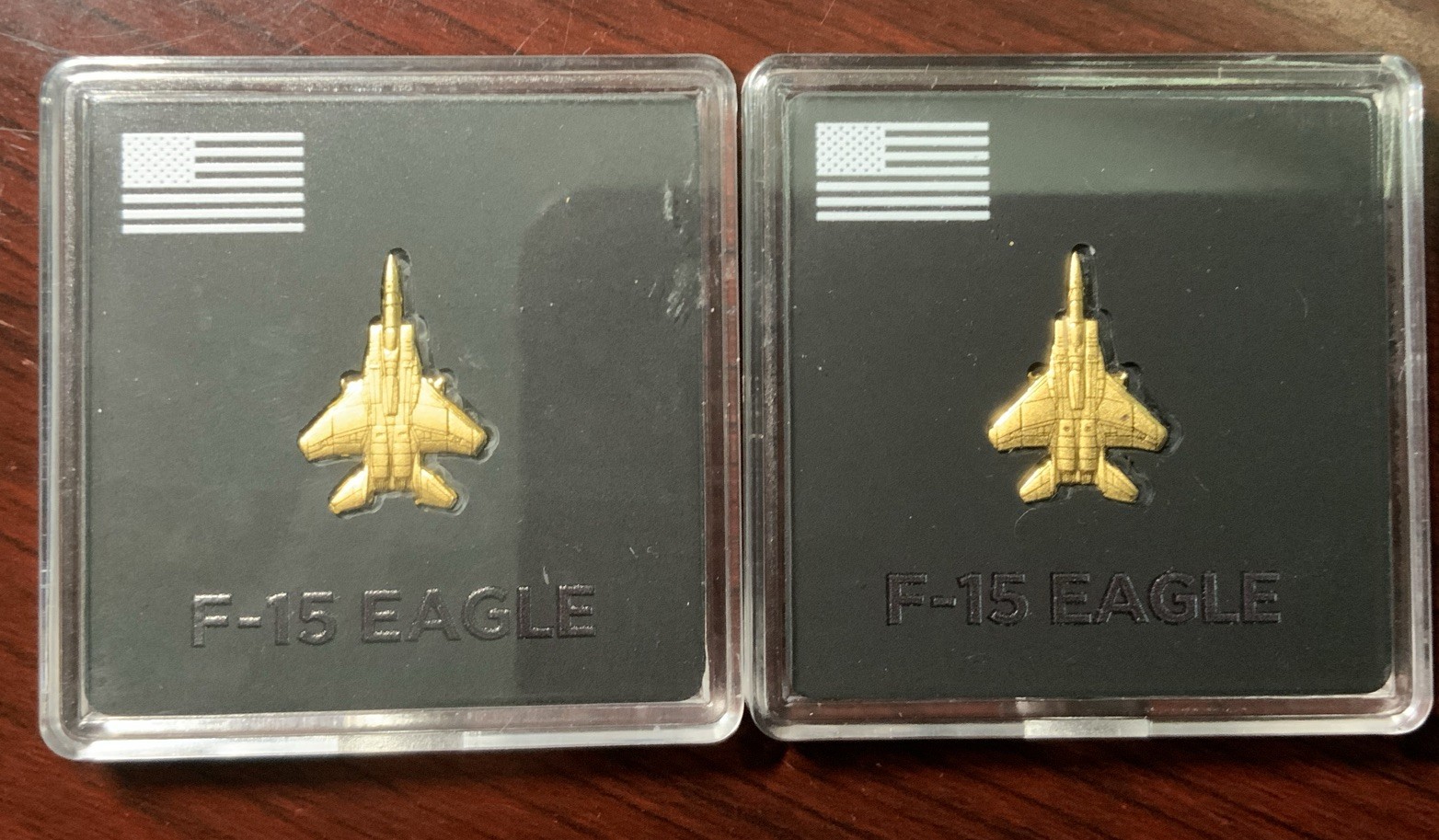 Toromint Quantum Strike F-15 Eagle Gold Round 1/20 g .999 Fine Gold X2