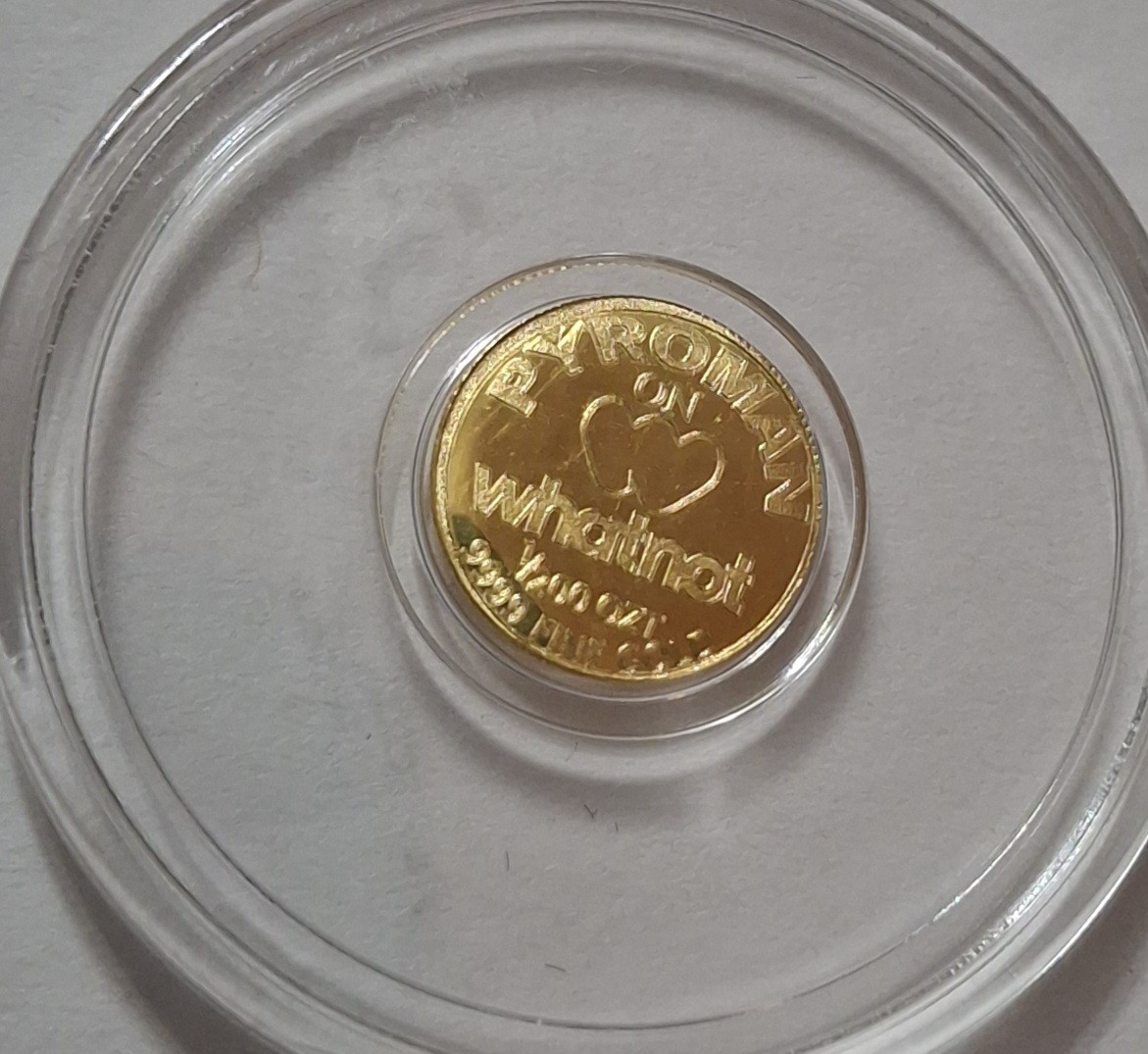 1/200th oz Gold Round Zombie Bigfoot Whatnot Pyromanjim Limited Edition Capsule