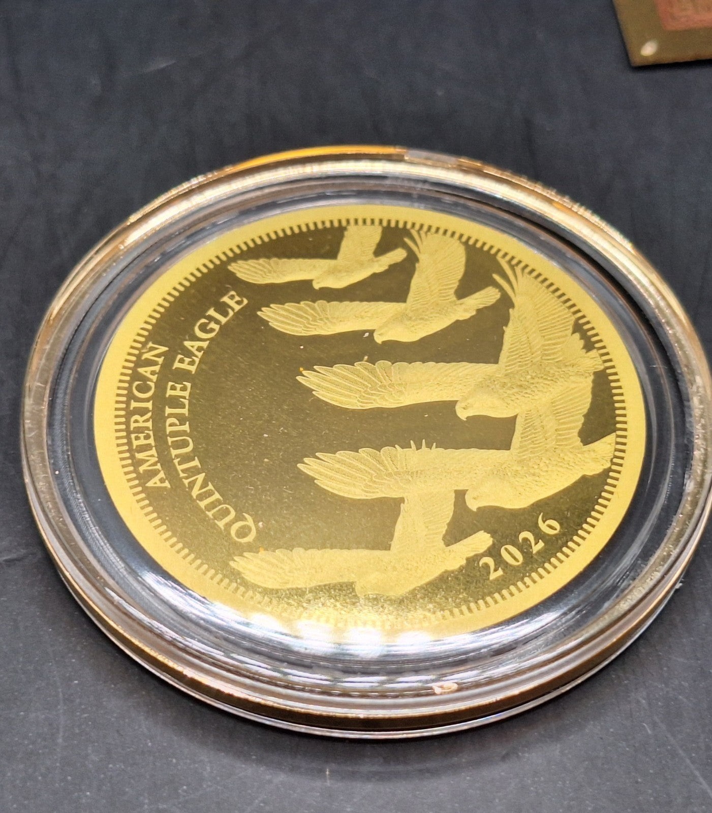 Deluxe Gold Collection Quintuple Eagle Gold Coin, Goldback & Gold Flakes