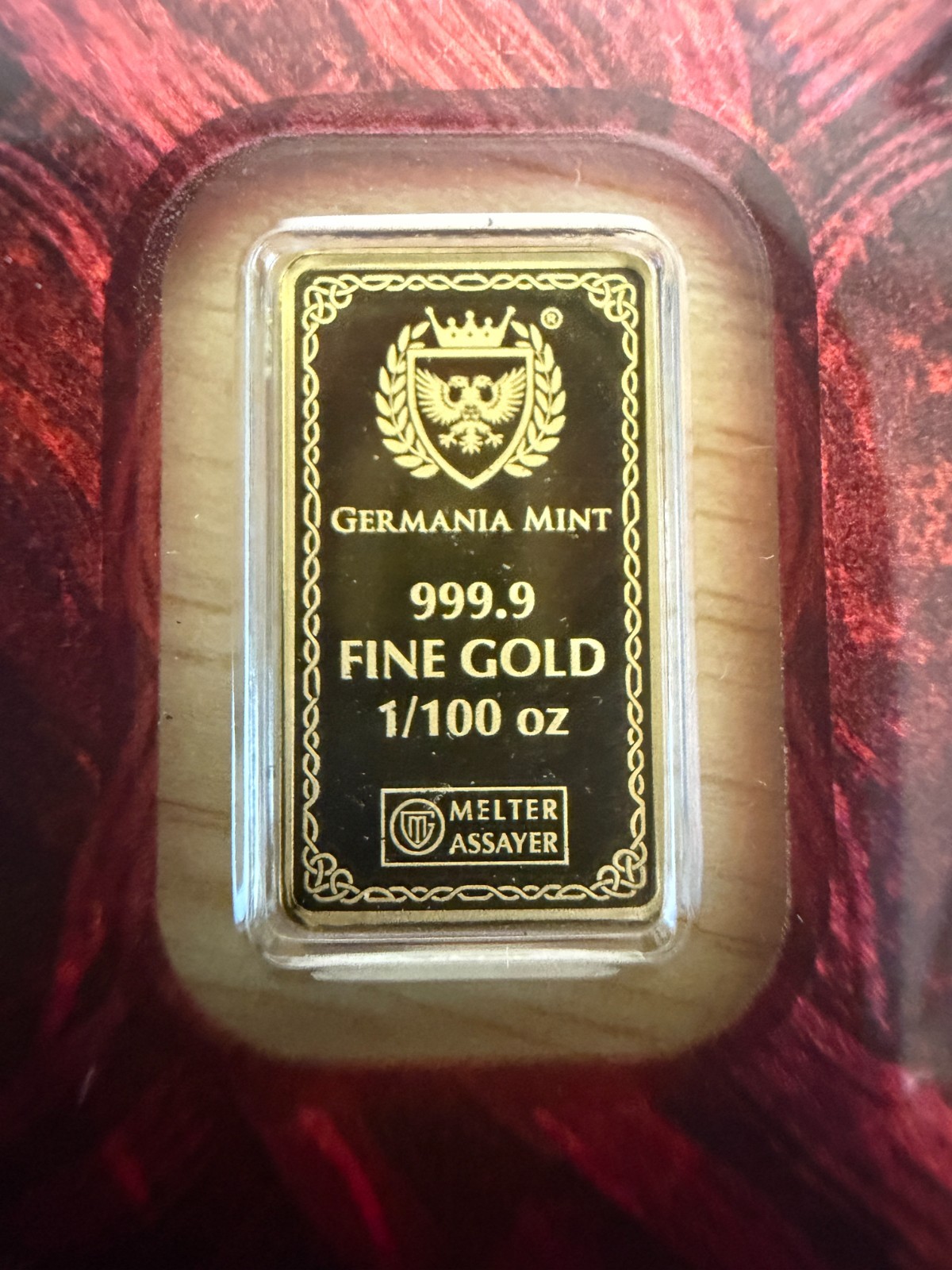 Germania Mint 1/100oz .9999 Fine Gold Bar Proof – Limited Edition Of 5000