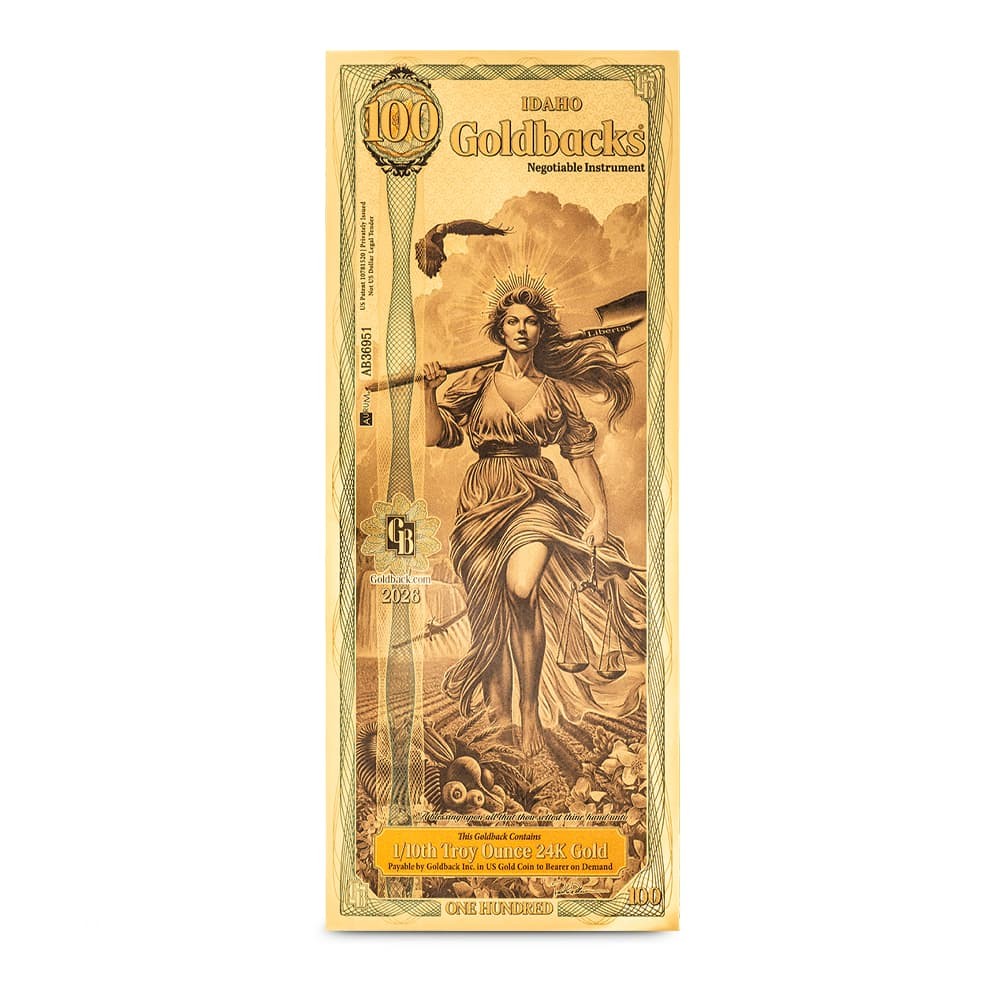 100 Idaho Goldback Gold Note (New)