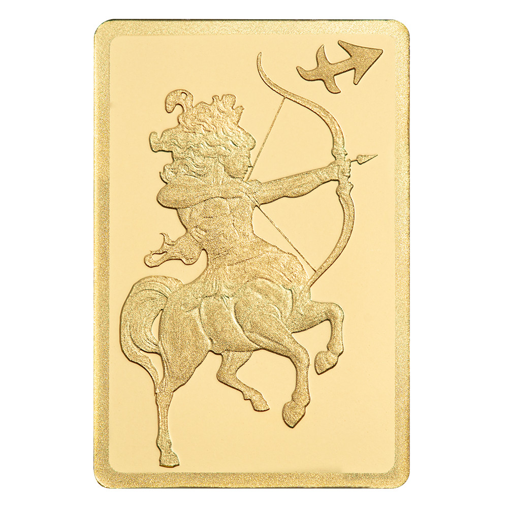 Pamp Suisse Zodiacs 0.5g Gold Bar in Assay Card – Sagittarius