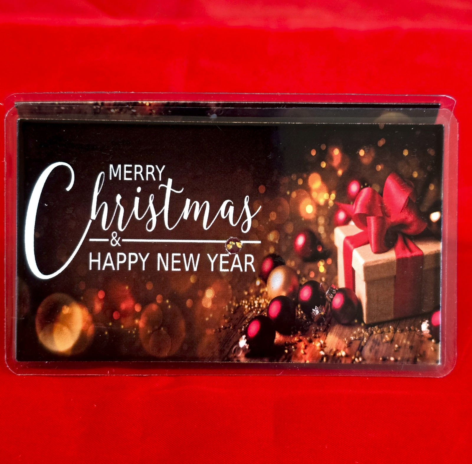 x7 Gold MERRY CHRISTMAS ACB 1/4GRAIN RAW NUGGET Placer gold with Certificate