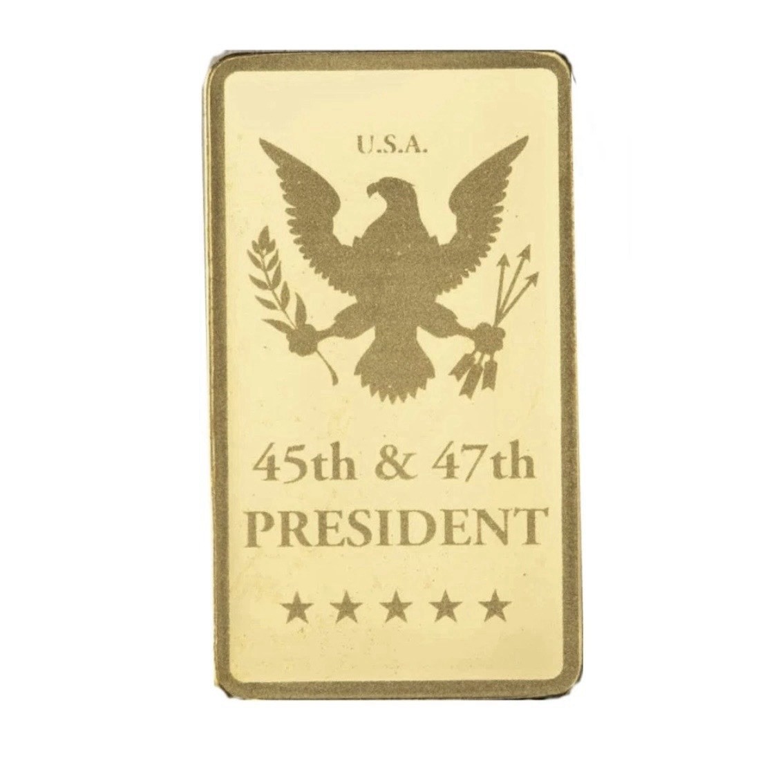 0.5 Gram Gold Bar 45th & 47th President Trump Gold Bar In Flag Assay