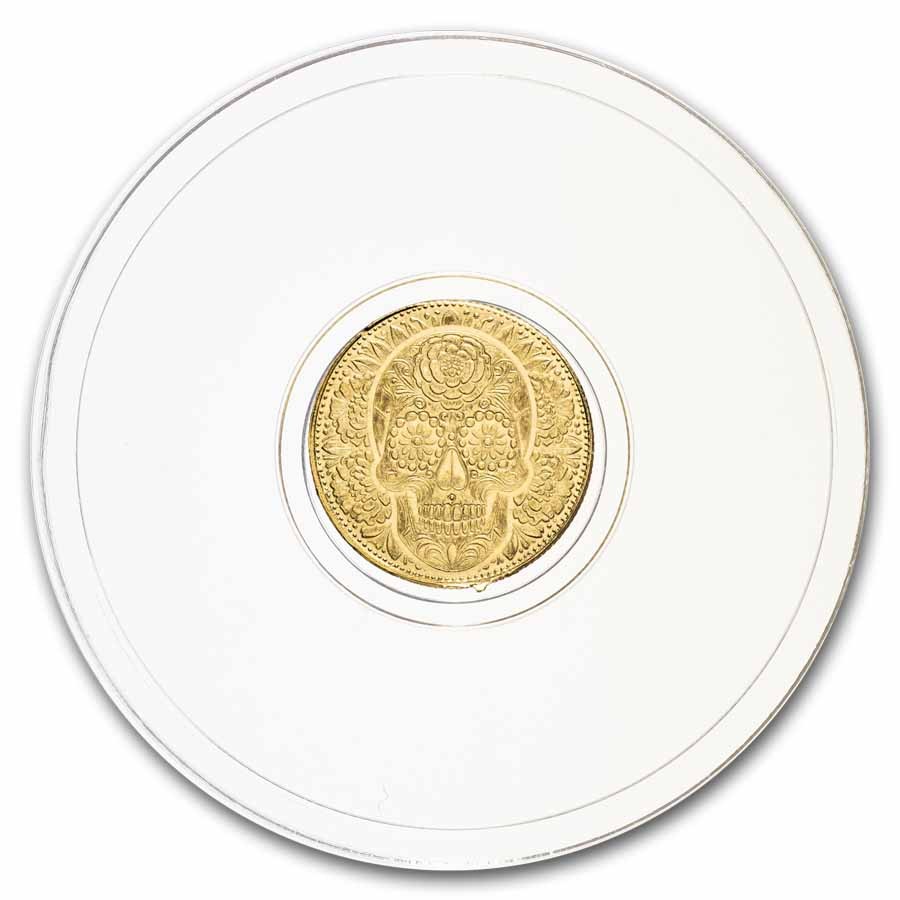 1/200 oz Gold Round: Day of the Dead Rose Skull – MPM