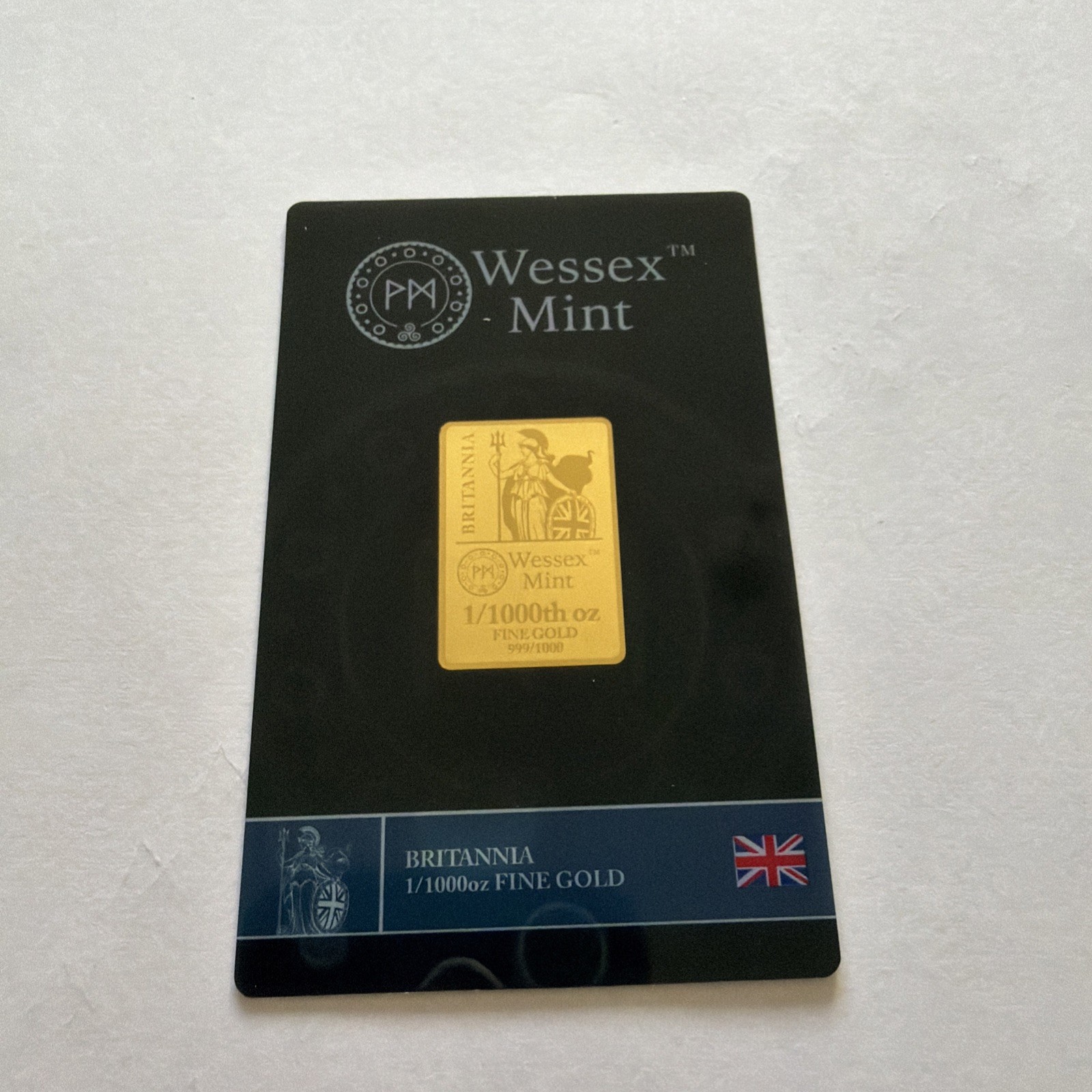 Britannia 1/1000oz Fine Gold Bullion Bar 🇬🇧