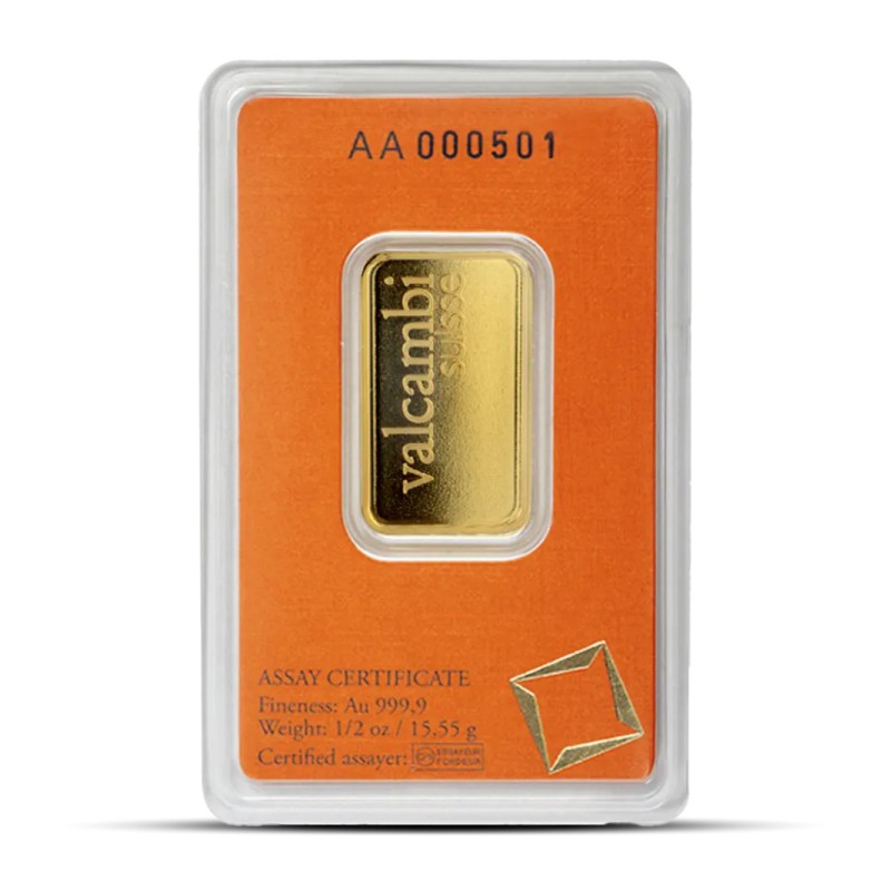 1/2 oz Valcambi Gold Bar