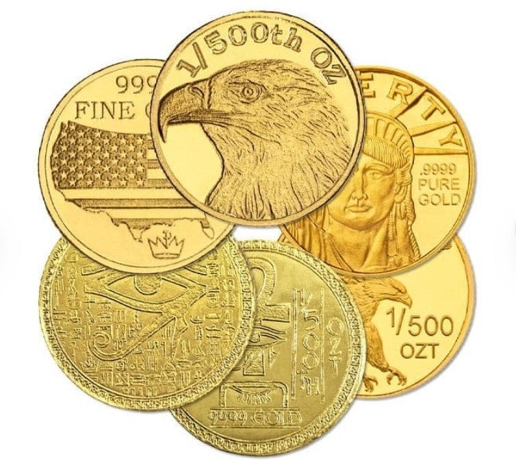 1/500 Oz Gold Round – .9999 Pure, Random Design