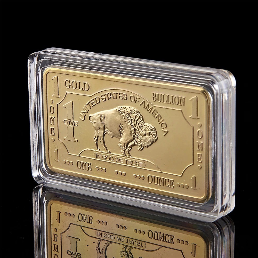 1 OZ Gold Buffalo Bullion Bar 999 Fine 24k 1 Troy Ounce