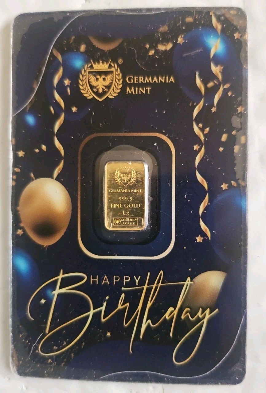 Happy Birthday – Germania Mint 1g Gold Bar