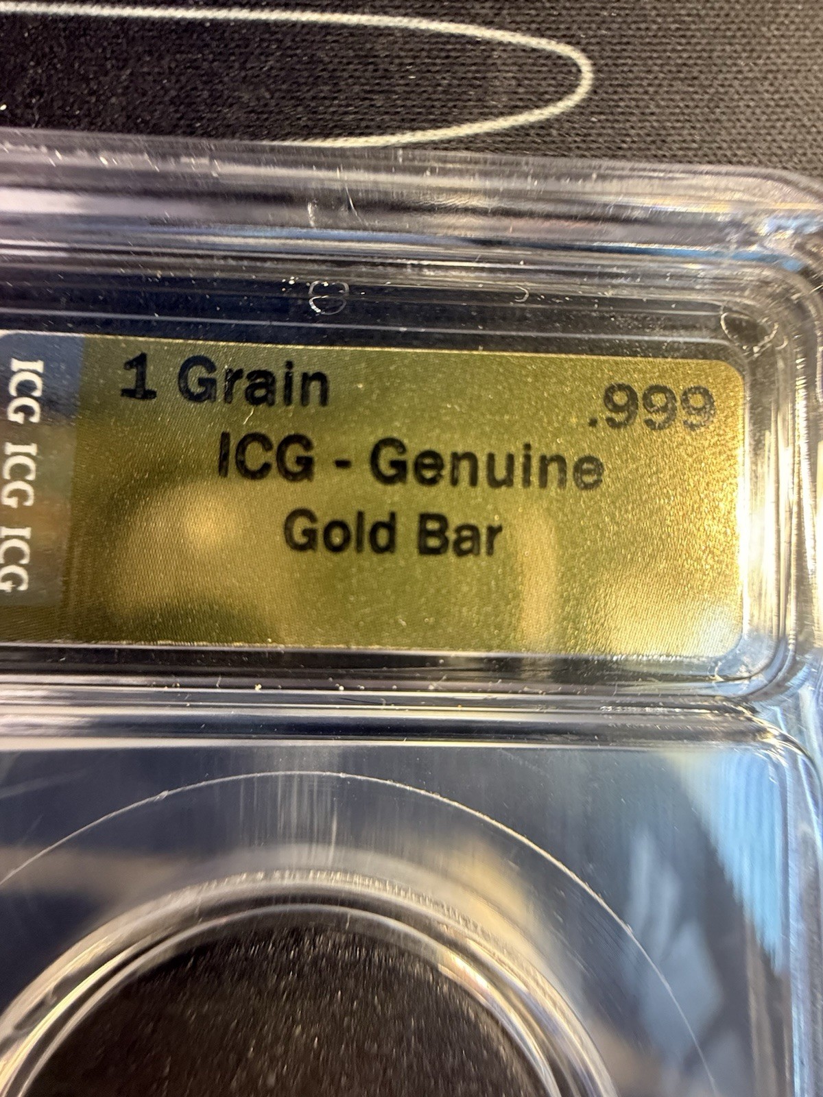 ICG Genuine 1gr .999 Gold Bar Bullion Breakers Holder Gold Bullion