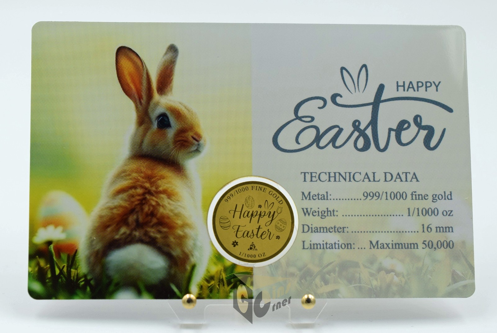 Happy Easter 1/1000 Oz 999 Gold Medal