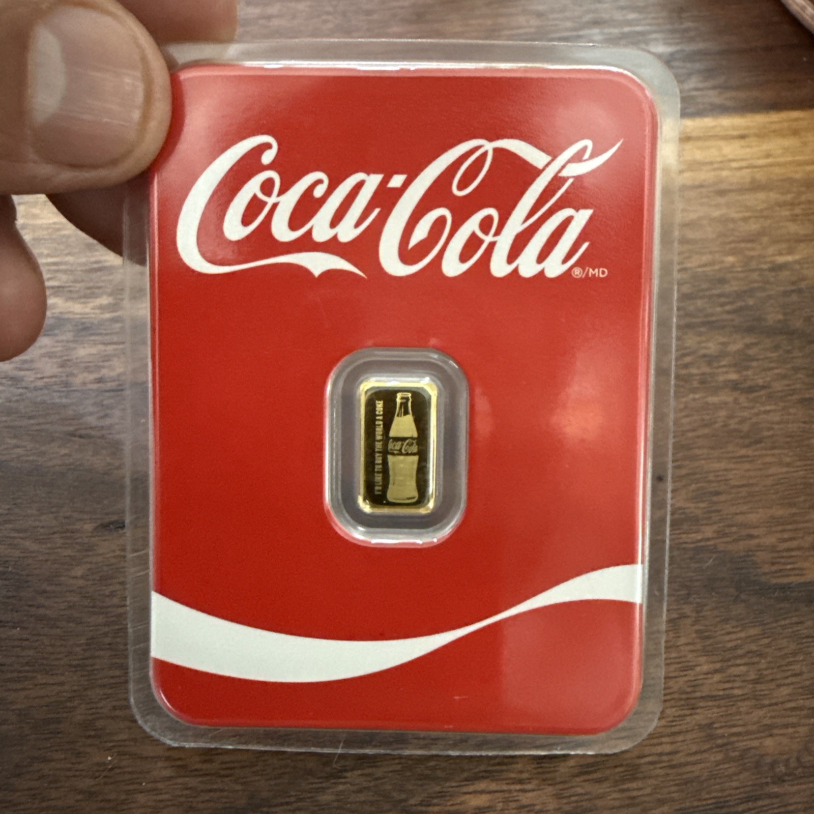 Coca-Cola 1/2 Gram Gold Bar .9999 Fine Gold in Assay Card