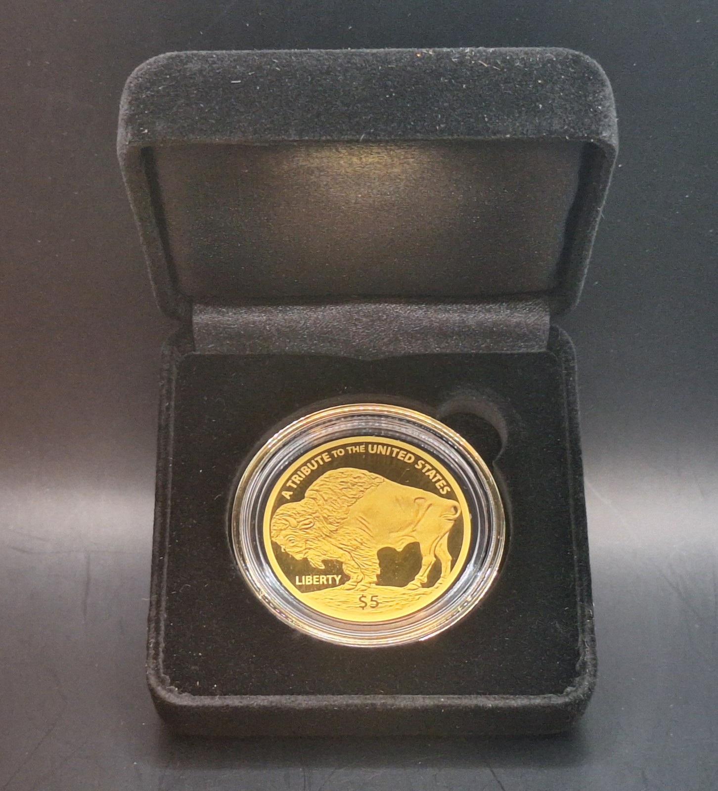2026 $5 Buffalo Gold Coin .9999 Fine Gold in Display Case + COA