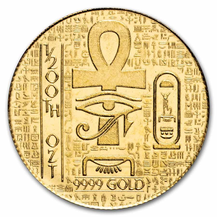 1/200 oz Gold Round: Egyptian King Tut – MPM