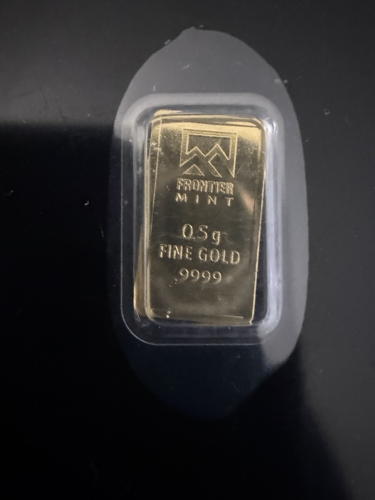 Frontier Mint .9999 Fine 1/2 Gram Gold Bar – In Assay Card – .5 Gram Bullion