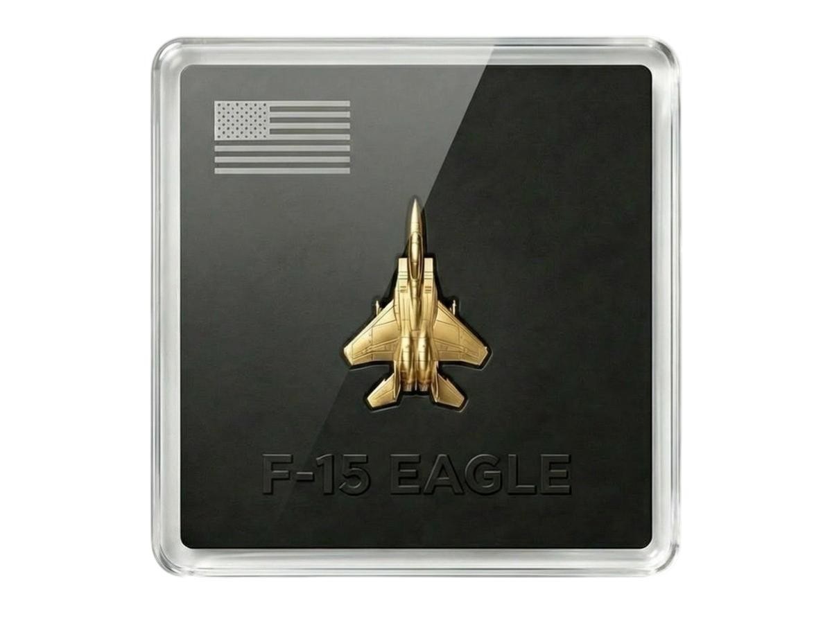 2026 F-15 Eagle Fighter Jet 1/20g Gold Shaped .999 Gold