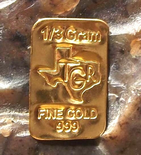 GOLD 1/3 GRAM G 24K PURE TGR PREMIUM BULLION (4X) BAR 999.9 CERTIFIED INGOT LOT*