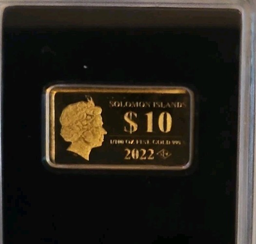 Al Thumama Stadium Solomon Islands $10 Fifa World Cup 1/100oz .9999 Proof 2022