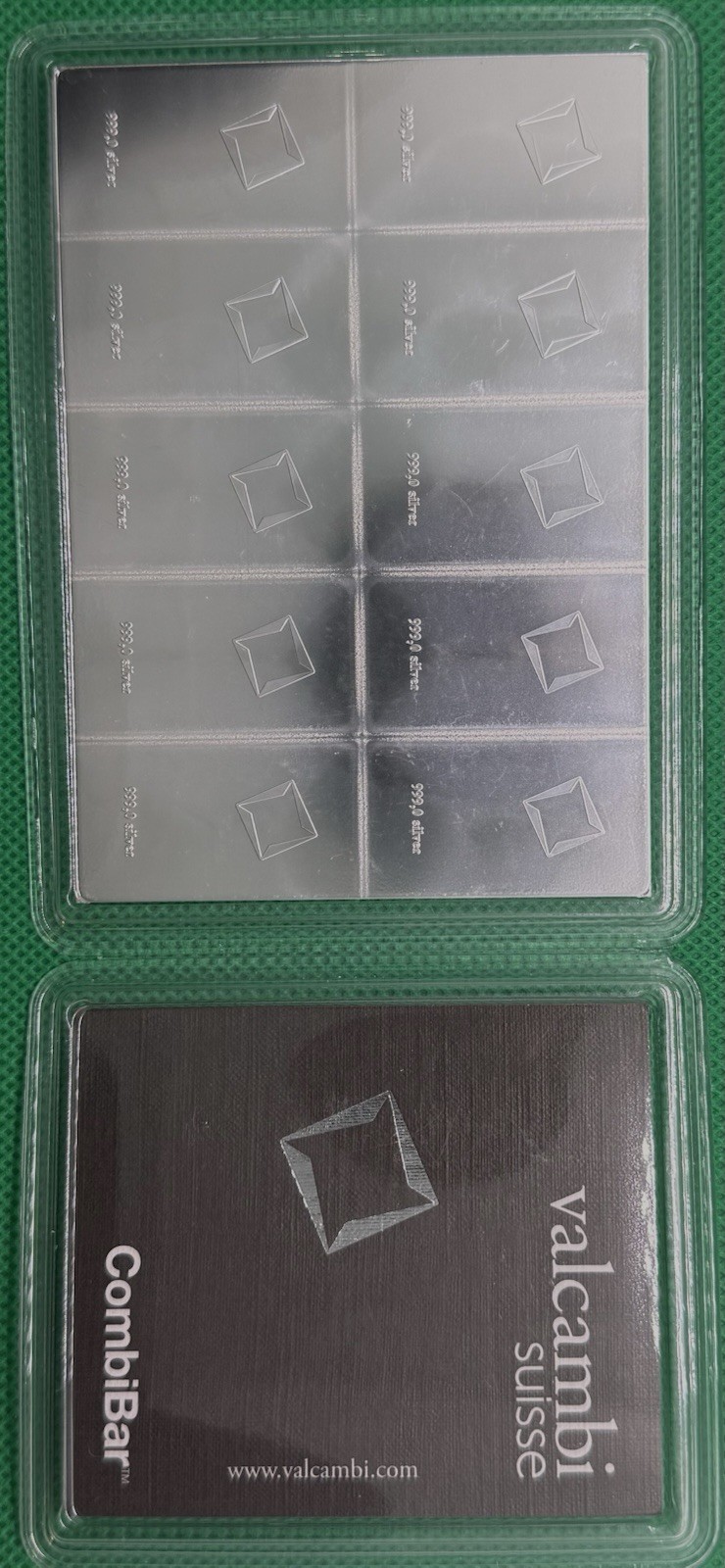 Valcambi Suisse 10×10 Gram Combibar .999 100g Silver