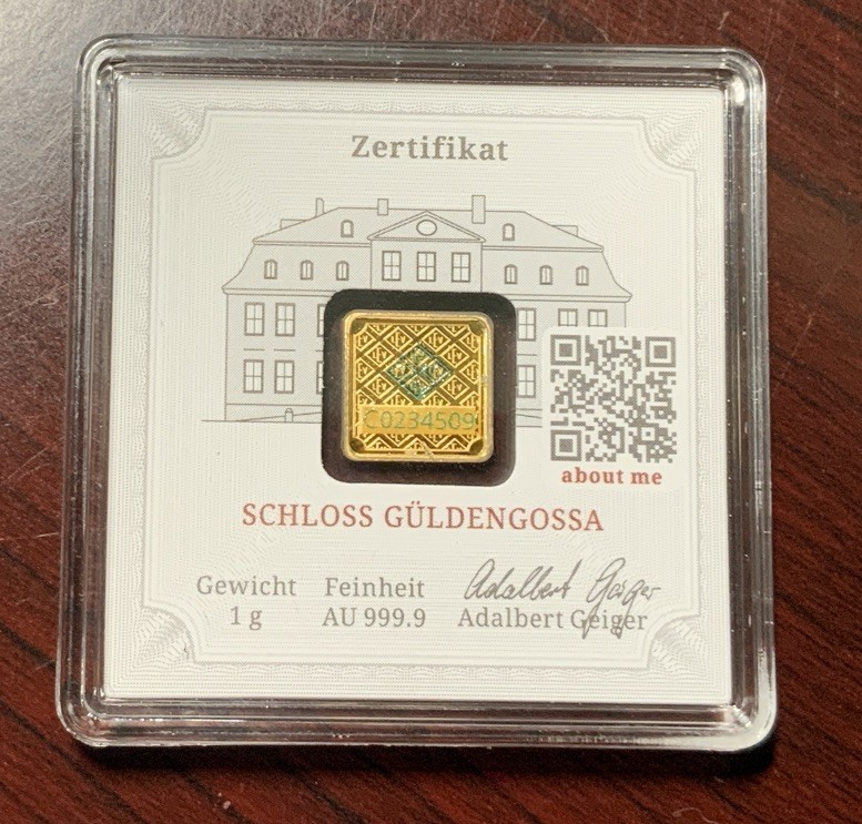 24k Gold Geiger 999.9 1 Gram Gold Pure – Certified in Assay