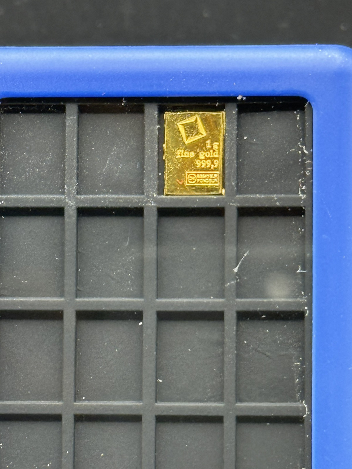 Element Card with 1g GOLD Valcambi Combibar Bullion Fractional Bars Case