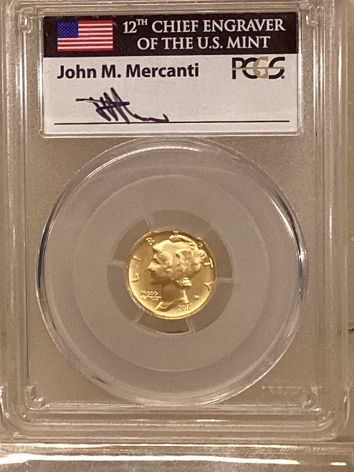 2016w gold three coin set 100th anniversary PCGS FDI FLAG LABEL