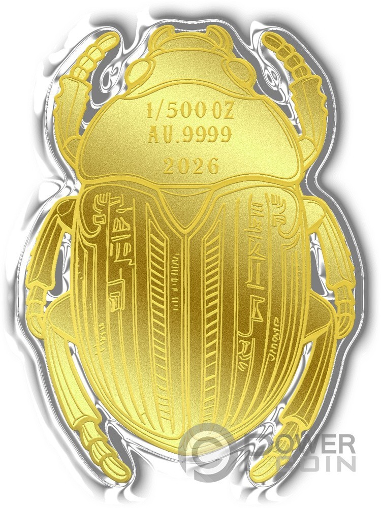 SCARAB Shaped 1/500 Oz Gold Medal 2026