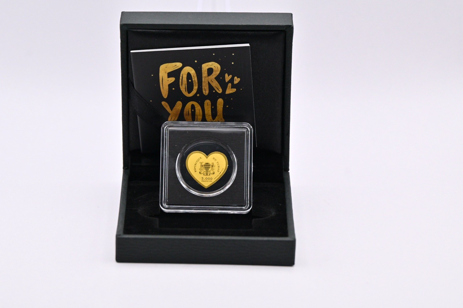 2025 FINE GOLD 1/1000oz Heart I Love You FROM THE REPUBLIC OF CHAD