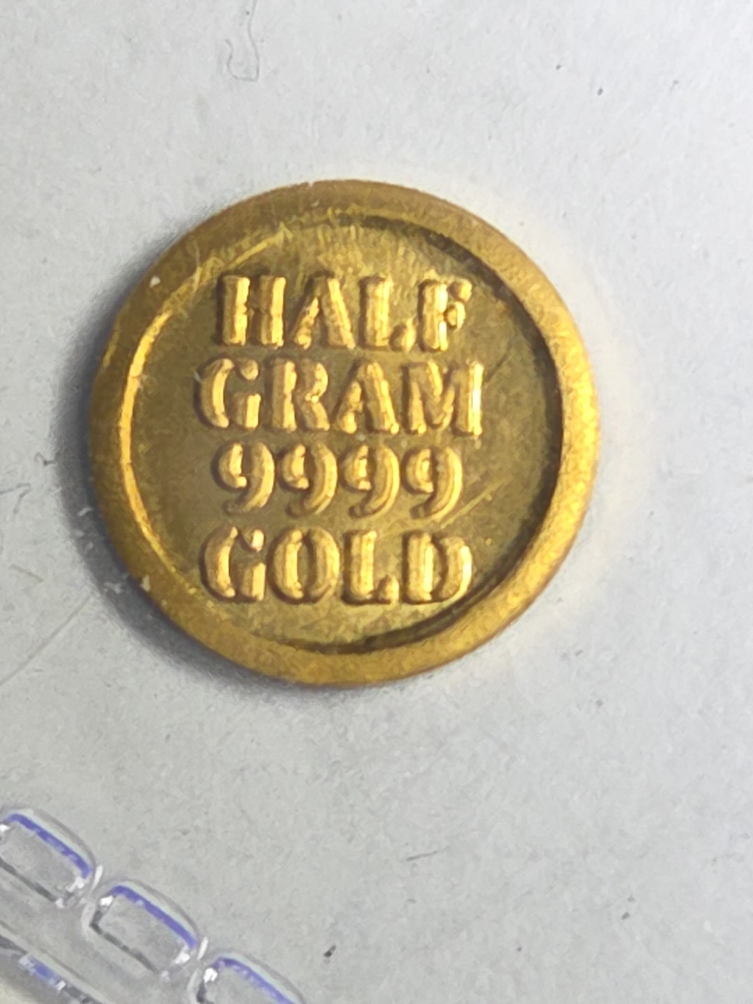 (2) 0.5 Gram PG & G 1/2 Gram .9999 Pure Gold Mini Rounds #652