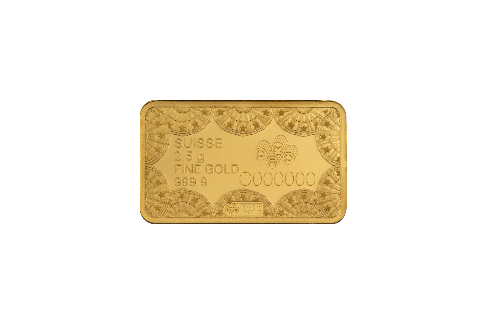 2.5 gram Gold Bar – PAMP 250th Anniversary of the USA
