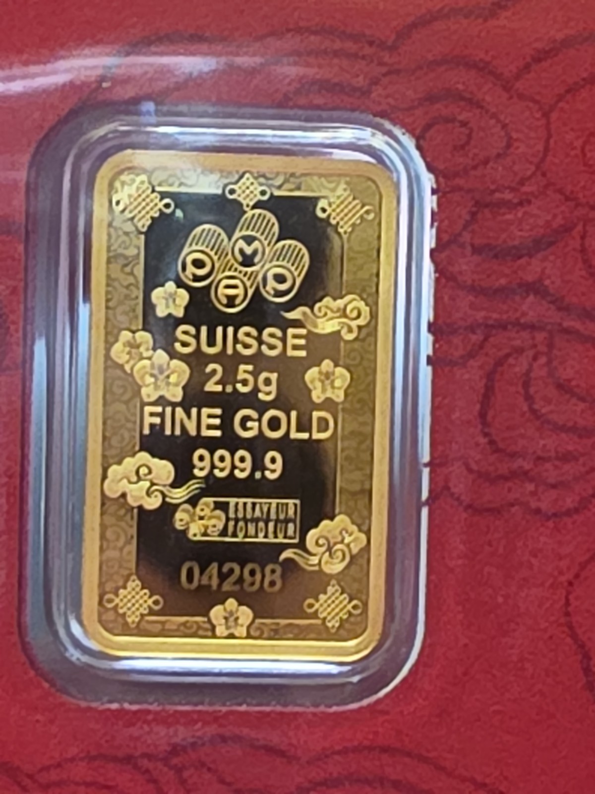 2.5 Gram Pamp Swiss Gold Collector Bar