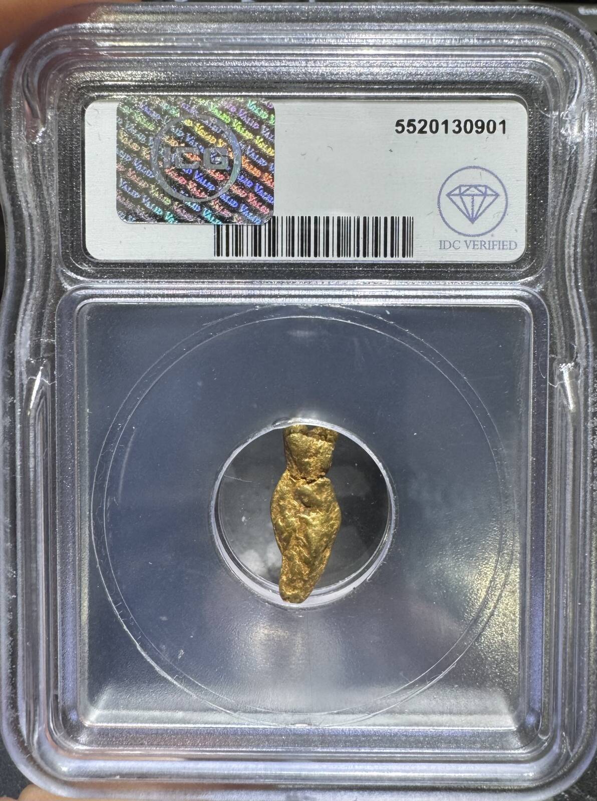 20 Kt Gold Nugget 2.1 Gram ICG Genuine IDC Verified