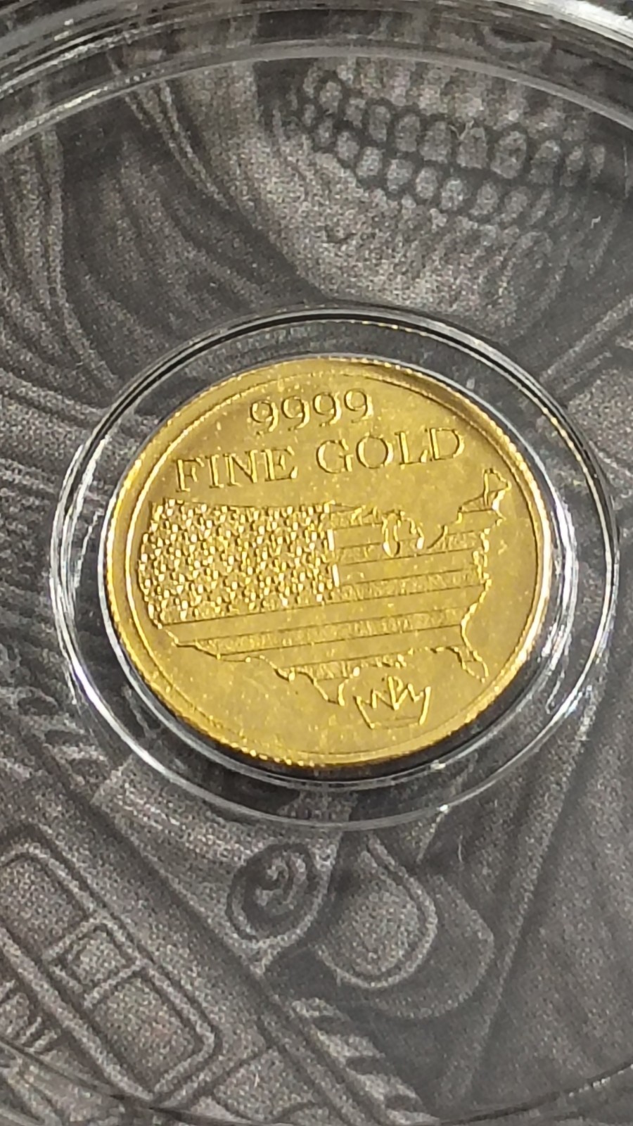 1/200th oz Gold Round, Tactical Skeleton, Monarch Precious Metals