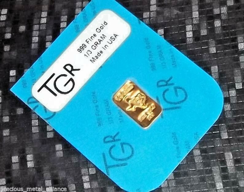 1 /3 gram Gold Bar – TGR TEXAS – 999.9 Fine in Assay