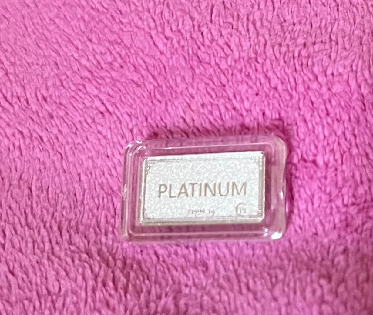 1g Platinum Bar Comes With Capsule
