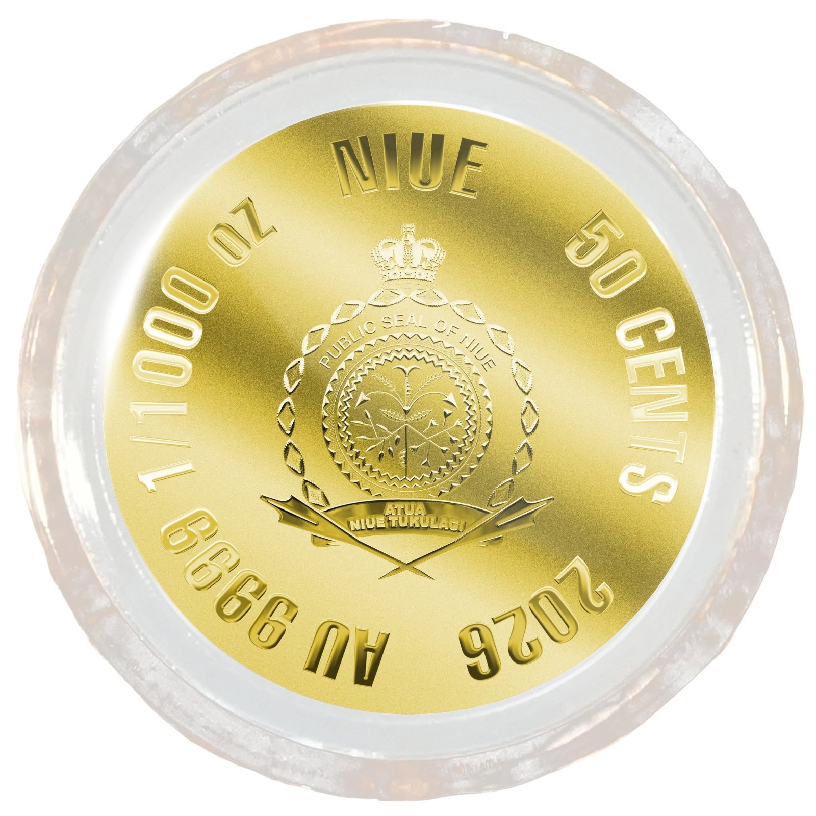 2026 Niue Ares 1/1000 oz .9999 Gold Coin in Card (9999 Mintage)