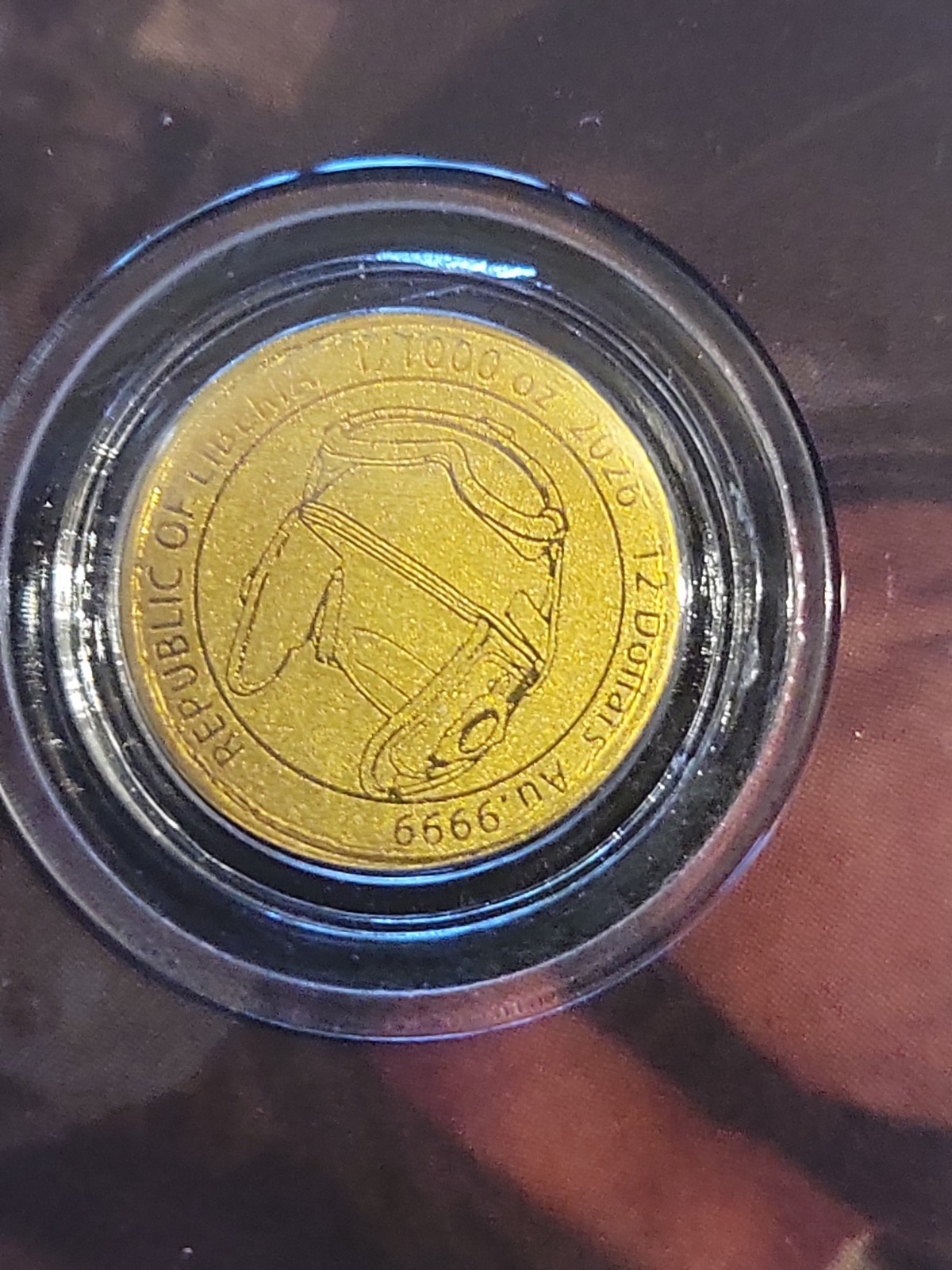 2026 Tank Gold & Revolver Platinum Coin Notes Liberia 1/1000 Oz Lot of 2