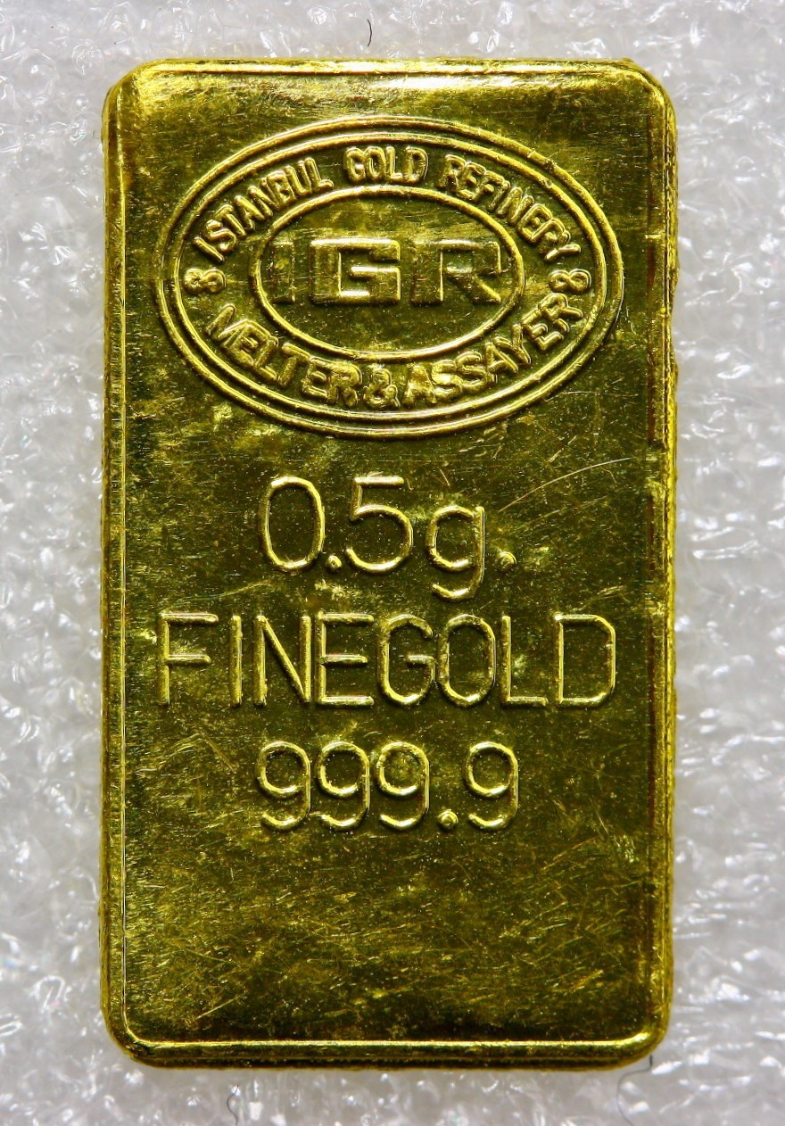 IGR Istanbul Gold Refinery 1/2 Gram .999 Fine Pure Gold Bar