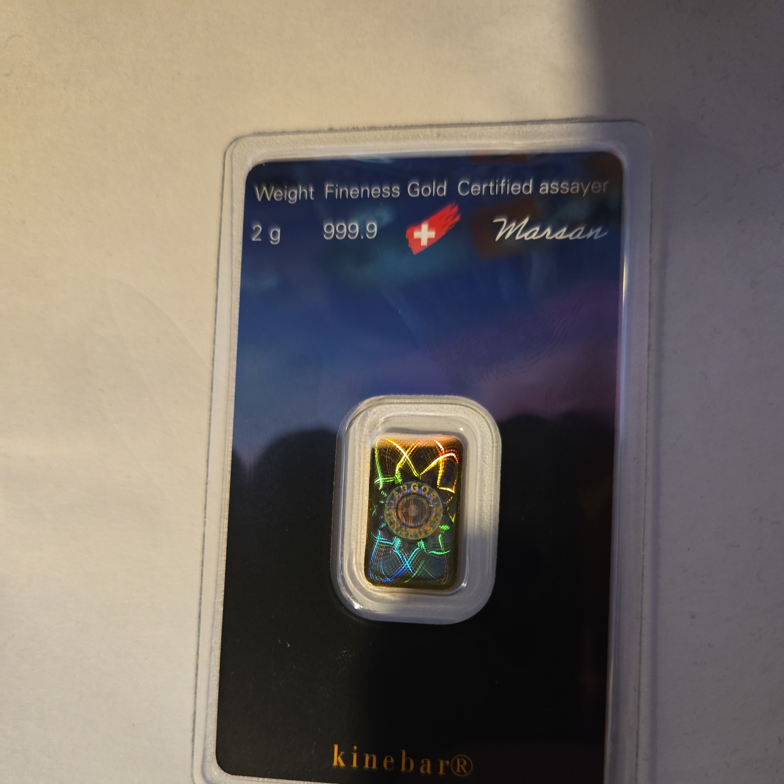 2 Gram Argor Heraeus🔥 Kinebar🔥 Hologram Reverse Gold Bar (New w/ Assay)