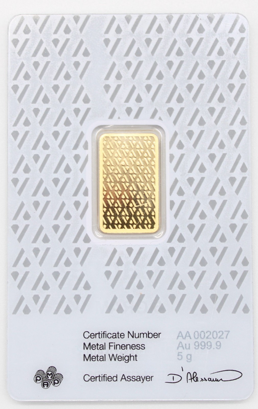 ACRE 5 Gram Gold Bar in a Sealed Protective Assay Package
