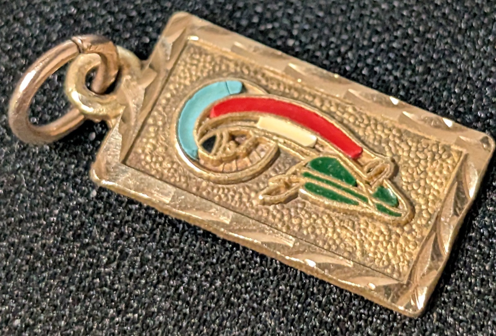 Virgin Mary / Madonna 14k Gold Pendant Charm ~ .585 A.90 ~ Colorized