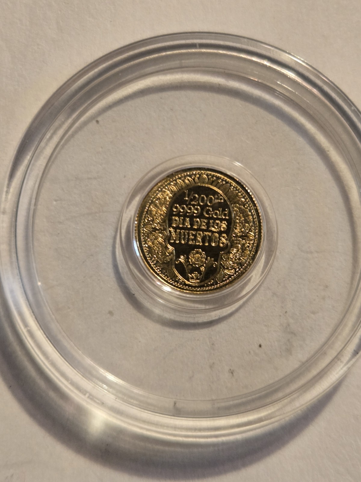Day Of The Dead 1/200th Oz Gold Round