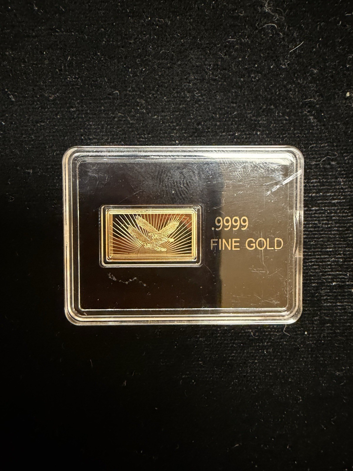 Double Eagle .9999 Pure Gold Bar Proof Collectible Bullion 1/100 Oz (.3 Grams)