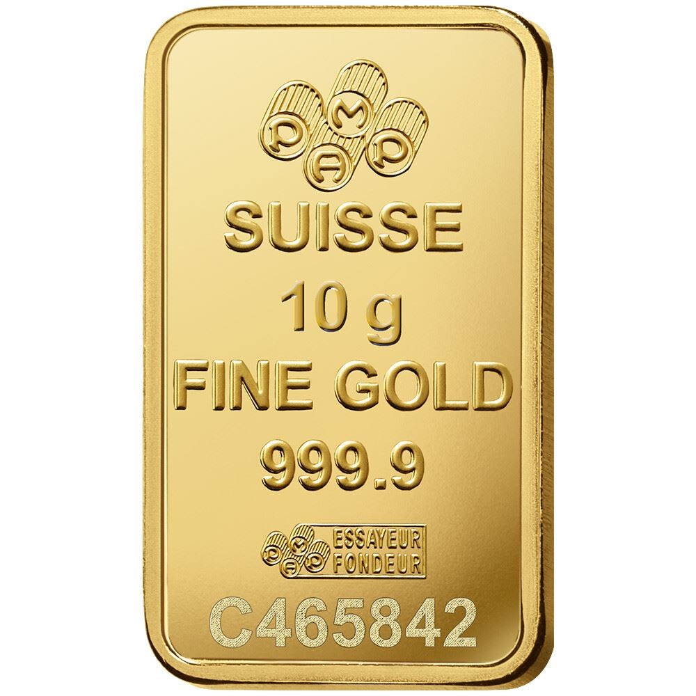 10 gram Gold Bar – PAMP Suisse – Rosa – 999.9 Fine in Sealed Assay