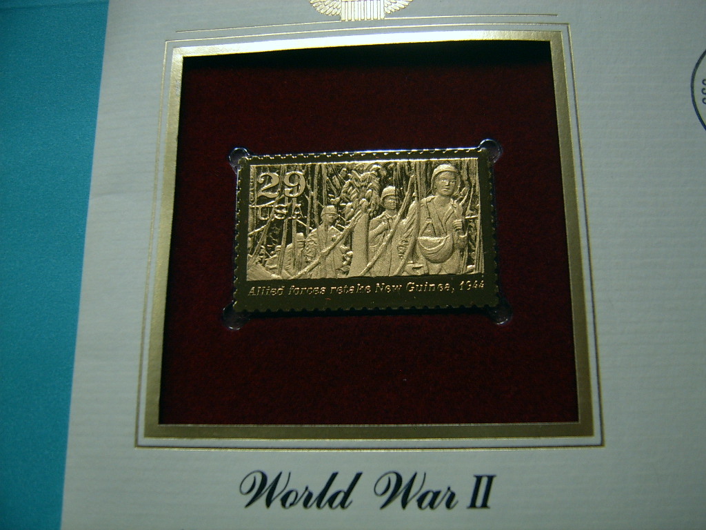 ALLIES FREE ROME JUNE 4 PARIS 1944 WORLD WAR II 22KT GOLD STAMP COMMEM #15